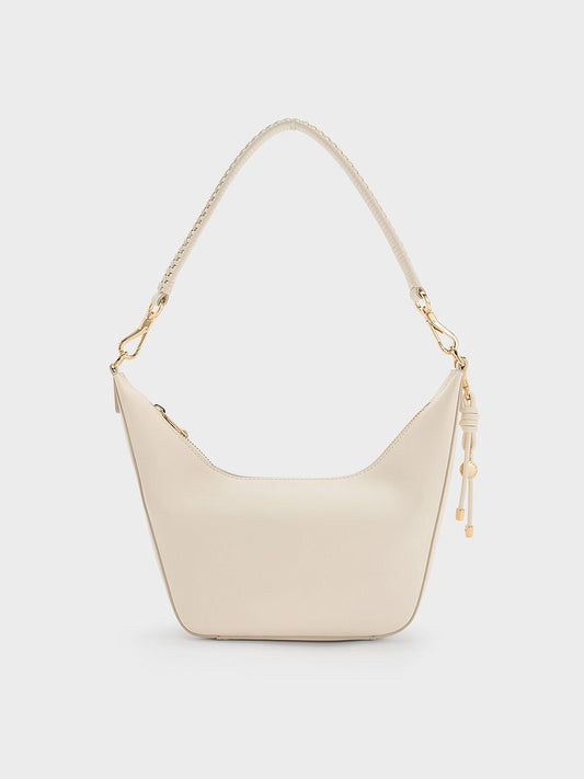 Everleigh Crossbody Bag - Cream | CHARLES & KEITH