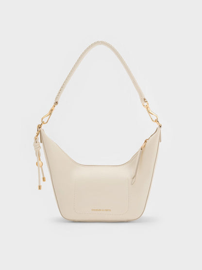 Everleigh Crossbody Bag - Cream | CHARLES & KEITH