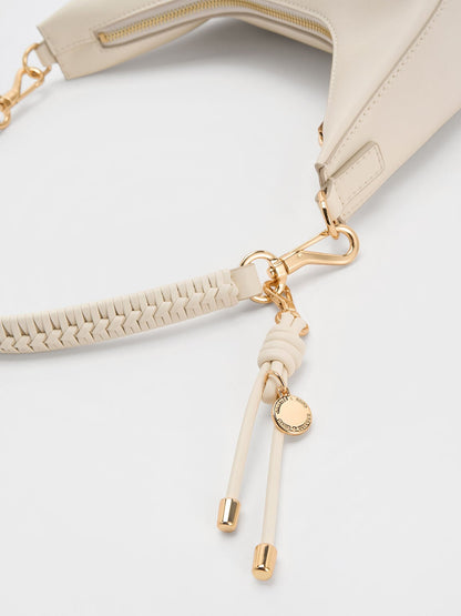 Everleigh Crossbody Bag - Cream | CHARLES & KEITH