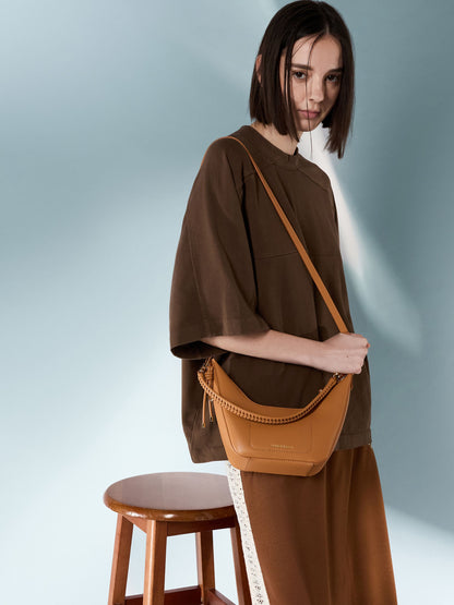 Everleigh Crossbody Bag - Russet Brown | CHARLES & KEITH
