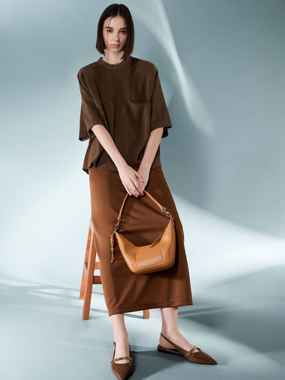 Everleigh Crossbody Bag - Russet Brown | CHARLES & KEITH