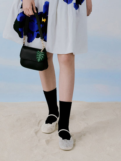 Blume Braided Shoulder Bag - Black | CHARLES & KEITH
