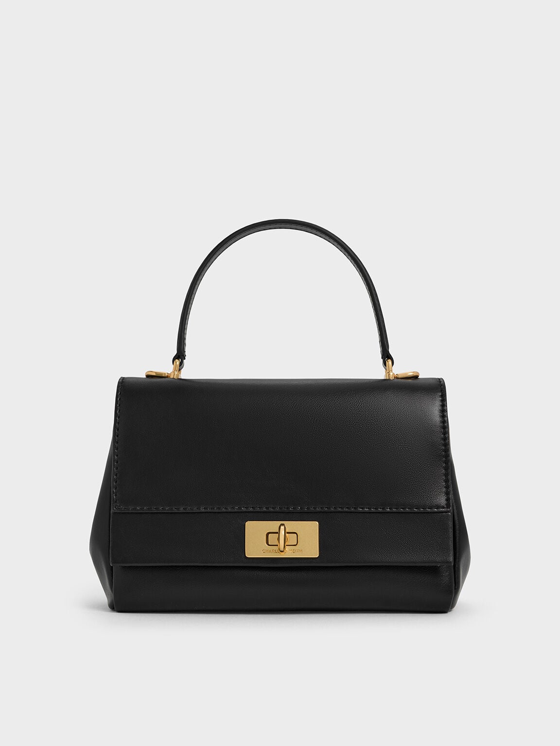 Lennie Chain-Strap Top Handle Bag - Black | CHARLES & KEITH
