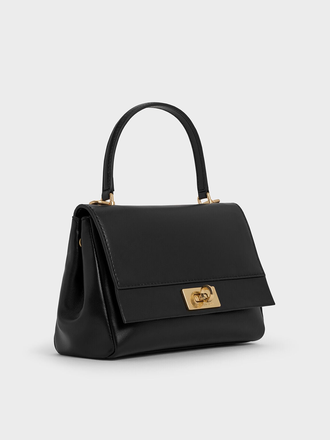 Lennie Chain-Strap Top Handle Bag - Black | CHARLES & KEITH