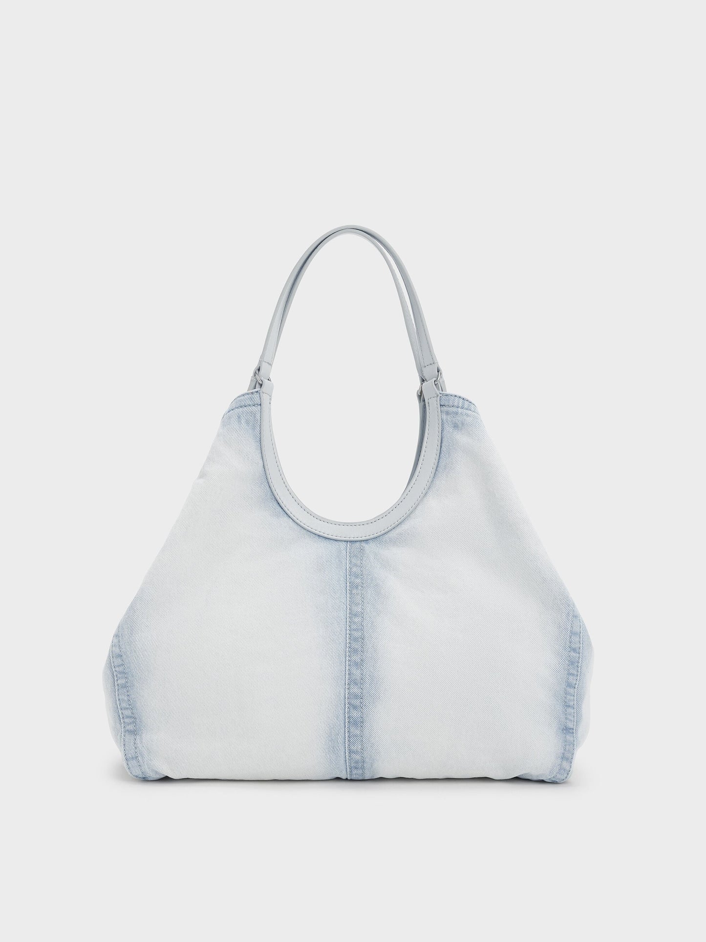 Ivette Denim Tote Bag - Light Washed Denim | CHARLES & KEITH