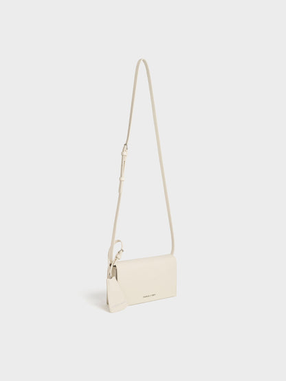 Beryl Long Wallet - Cream | CHARLES & KEITH