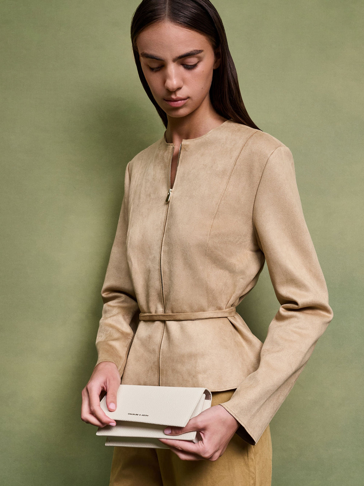 Beryl Long Wallet - Cream | CHARLES & KEITH
