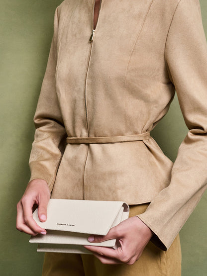 Beryl Long Wallet - Cream | CHARLES & KEITH